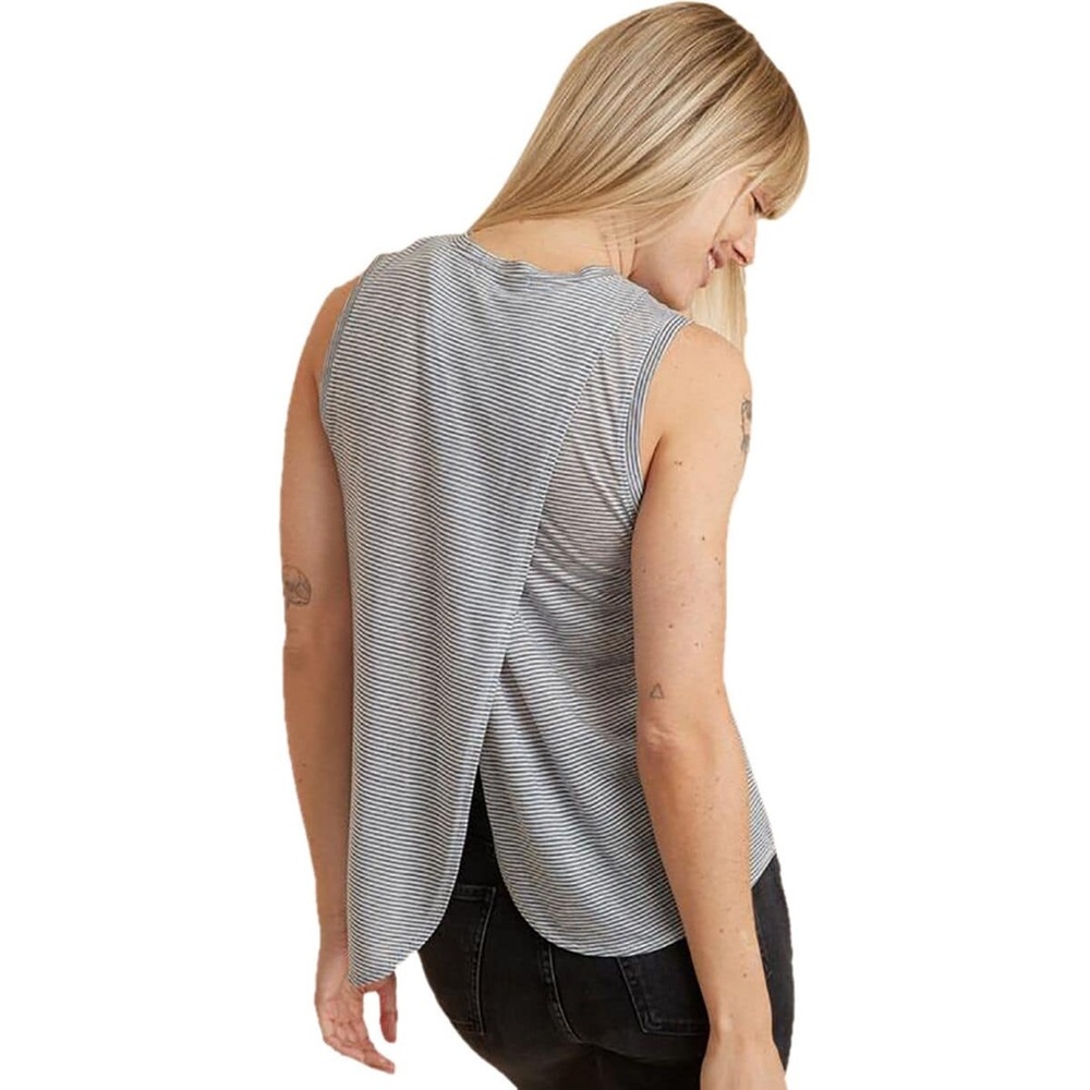 Marine Layer Tulip split back tank nautical navy stripe M